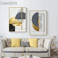 modern golden abstract geometric art pattern stitching canvas print gold foil poster wall paintings for living room home decor
