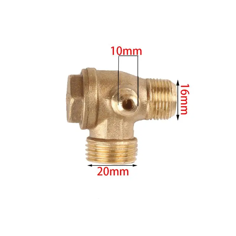 

3 Port Brass Male Threaded Check Valve Connector Tool for Air Compressor Prevent K3KD
