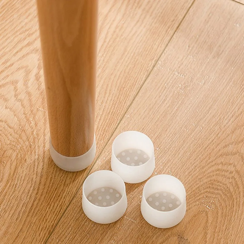 

Chair Leg Caps Rubber Feet Protector Pads Furniture Table Covers Hole Plugs Dust Cover Pads Wood Floor Protectors 4pcs/set