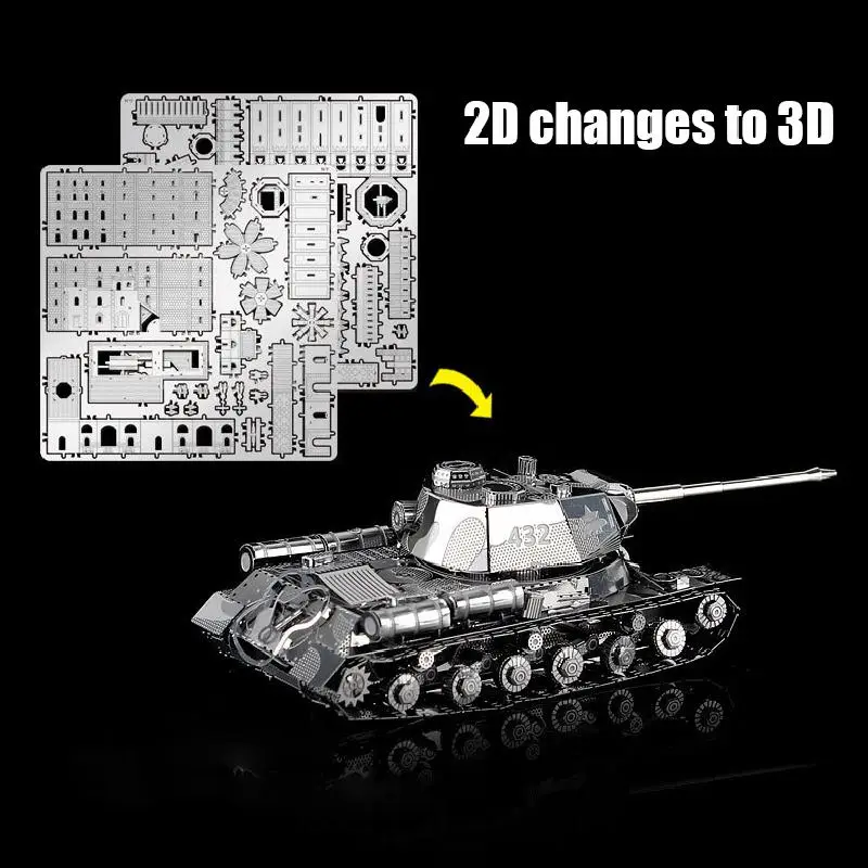 Набор металлических 3d пазлов Mk50 Js 2 Сборная модель бака игрушки сделай сам 3D