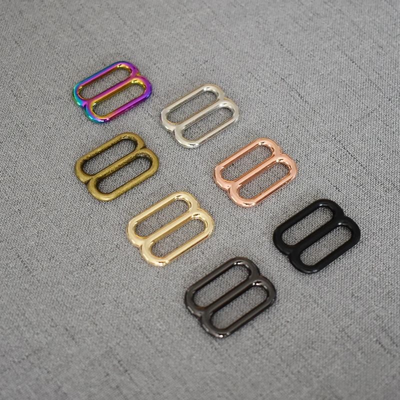 20 Pcs/Pack 20mm Metal Heavy Duty Thickness Web Rectangle Adjust Pin Buckle Slider Loop Shoulder Leather Bag Strap Belt