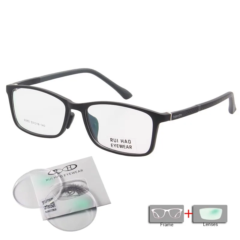 Leisure Glasses Frame Fill Prescription Lenses Customize Optical Eyeglasses Fill Resin Lenses TR90 Spectacles Rui Hao Eyewear