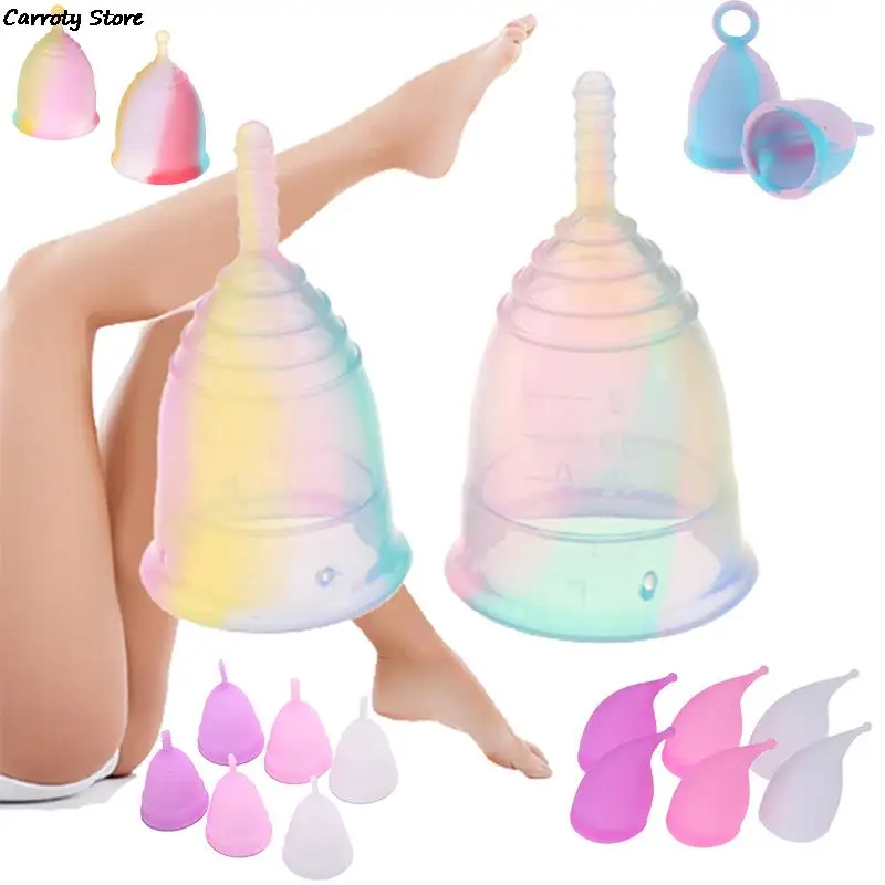 

1PCS Women Cup Medical Grade Silicone Menstrual Cup Feminine Hygiene Menstrual Lady Cup Health Care Period Cup