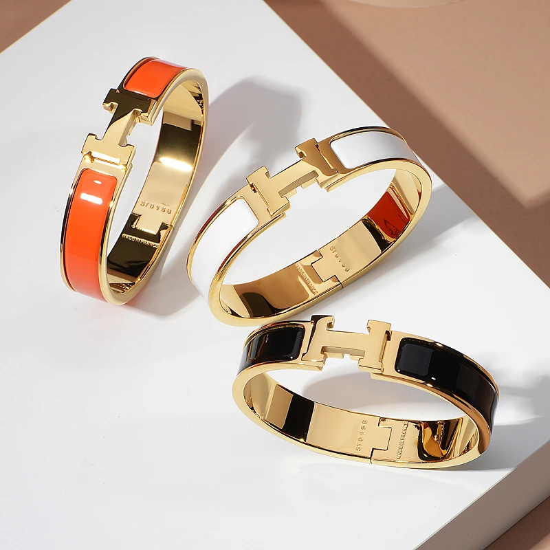 

H Bracelet Enamel Bracelet for Ladies and Gentlemen H Letter European Fashion Classic Design