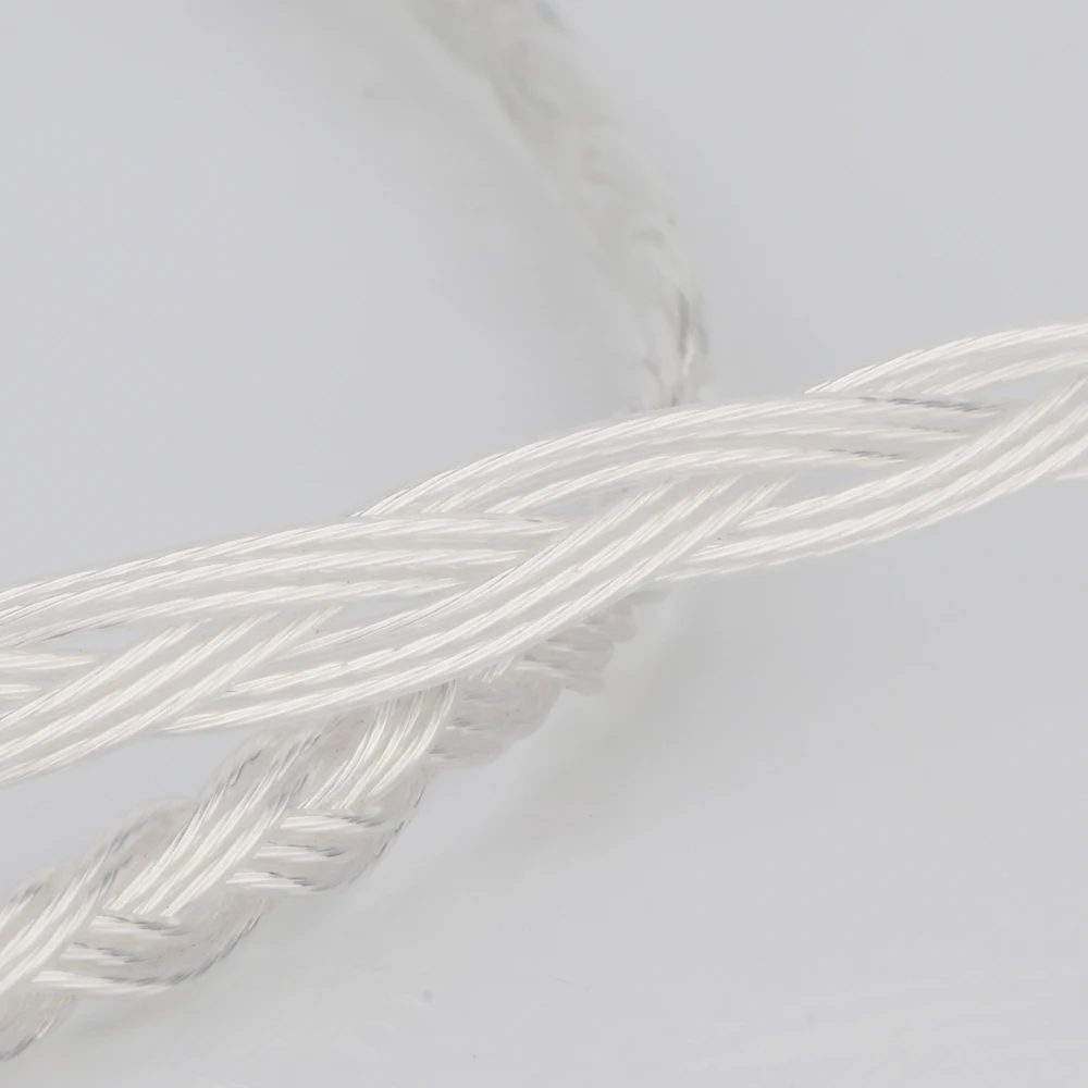 Посеребренный 9-жильный плетеный кабель 5N OCC для подключения сигнала аудиокабеля