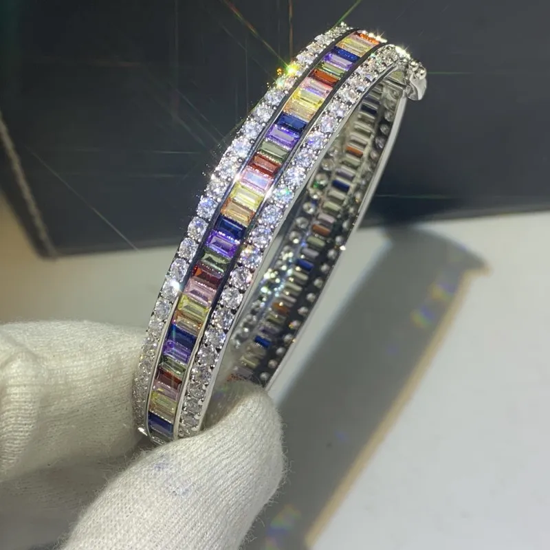 Красочные Роскошные ювелирные изделия стерлингового серебра 925 Мульти AAAAA