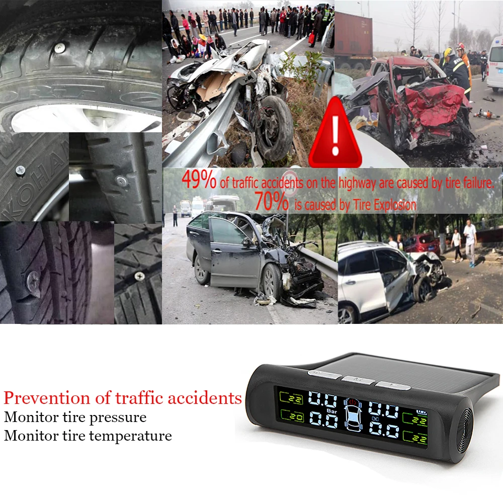 SINOVCLE датчик давления в шинах Система контроля Tpms автомобильный дисплей