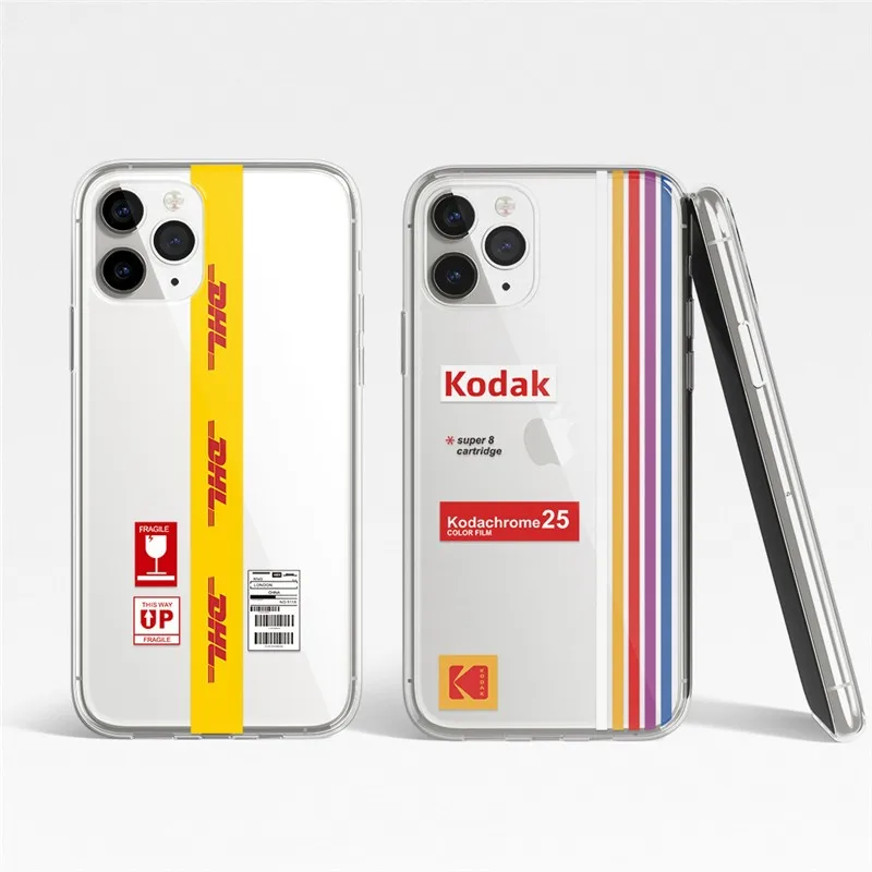 

Clear Collection Soft Case For iPhone 13 Pro Max 12 Mini 11 SE 2020 6 6S 7 8 Plus XS X XR Phone Cover Kodak DHL Souvenir Coque
