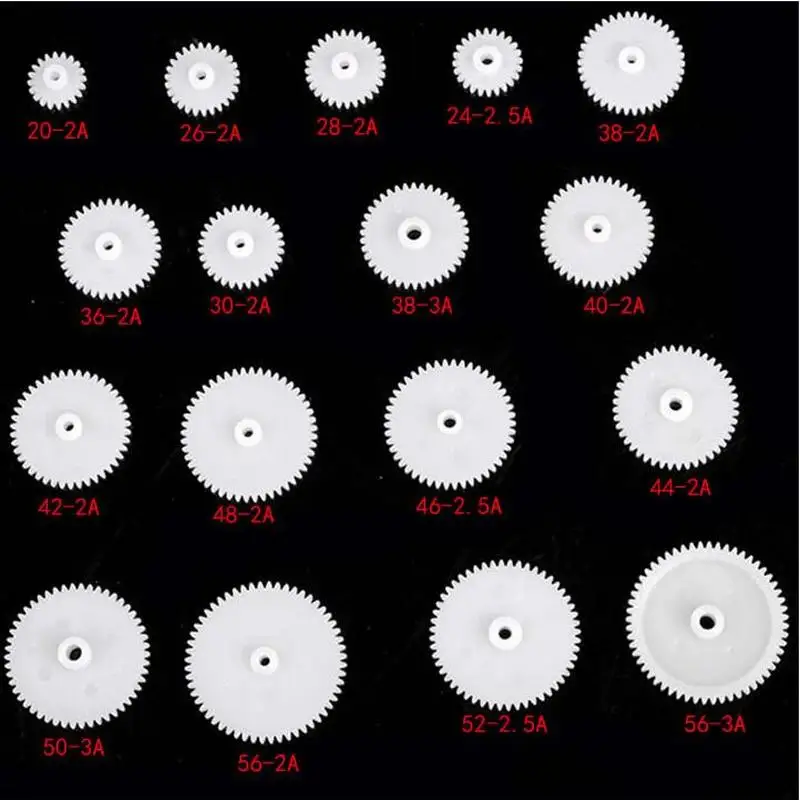 

10pcs/pack Plastic Gear,Rack Pulley Belt Worm Double and Single Crown Worm Gear diy model gear box Power Transmission Parts