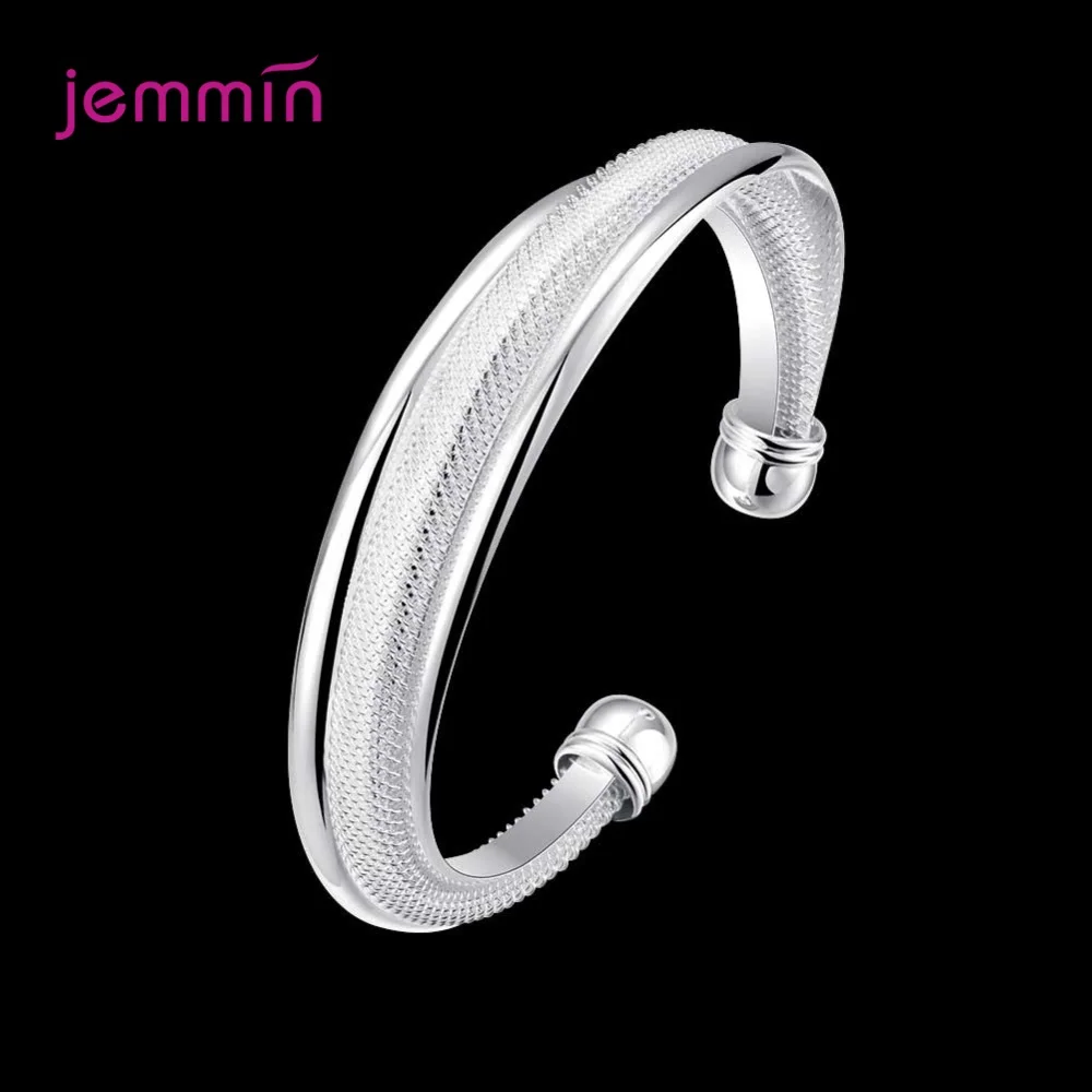 Retro Star 925 Sterling Silver Bangles Women Bracelet Fashion Glossy Simple Luxury Jewelry Adjustable Opening Hand Chains | Украшения и