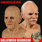 Маска для маскарада на Хэллоуин, косплей, бороды лысая и дедушка, страшная маска, маска для пожилых людей, реквизит для вечеринки 2021