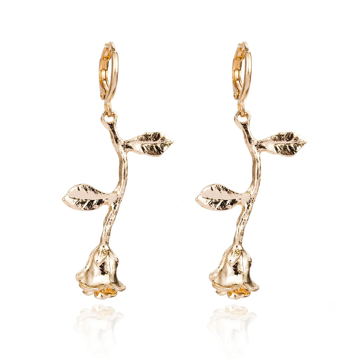 Small Style5 Gold Новинка, Милые простые серьги-подвески в виде розы, цветов, Луны, крестик Love Heart, висячие серьги для женщин, золотые, серебряные, маленькие серьги - Окраска металла: Small Style5 Gold