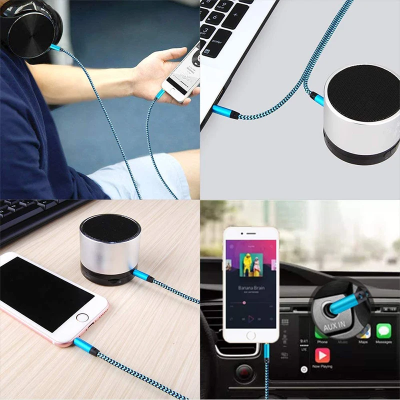 

for Samsung Xiaomi Redmi Iphone Macbook Car Speaker Echo Dot MP3/4 3.5MM Jack Audio Cable 3.5MM Male to Male AUX Cord