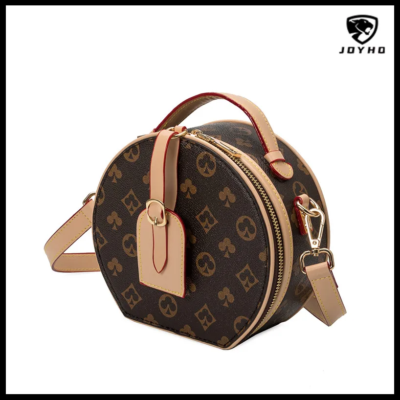 

Fashion Round Shaped Shoulder Bags for Women Vintage Casual Small Totes PU Leather Crossbody Handbag Ladies Purse Female Handbag