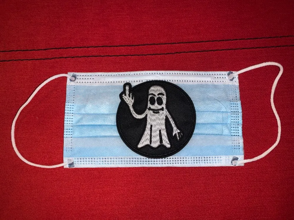 2 шт./Лот Панк хиппи байкерские вышитые нашивки для одежды Череп Призрак Скелет