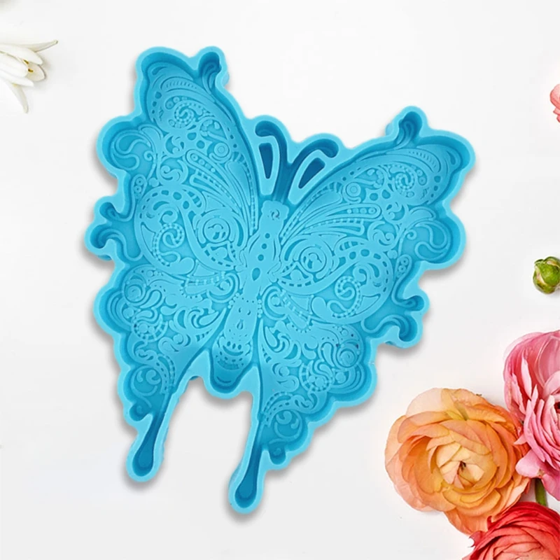 

Creative Butterfly Coaster Epoxy Resin Mold Cup Mat Silicone Mould DIY Handmade Crafts Home Decoration Casting Tool 97QE