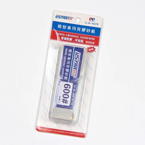 600grid USTAR UA-901618~ UA-901622 модель шлифовальной наждачной бумаги 400-2500# Мини самоклеющиеся абразивные, 20 мм* 75 мм* 40 листов - Цвет: 600grid