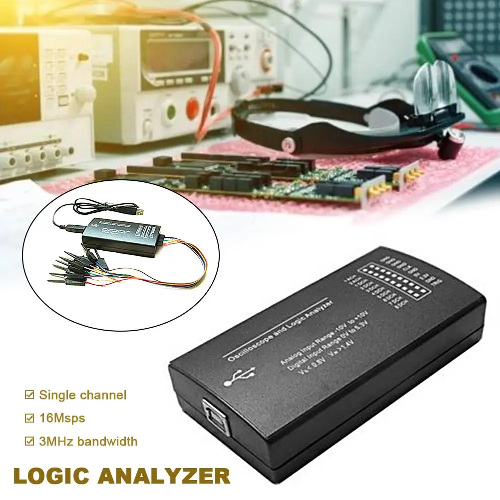 Виртуальный осциллограф I2C SPI CAN Uart LHT00SU1 логический анализатор USB соединительная