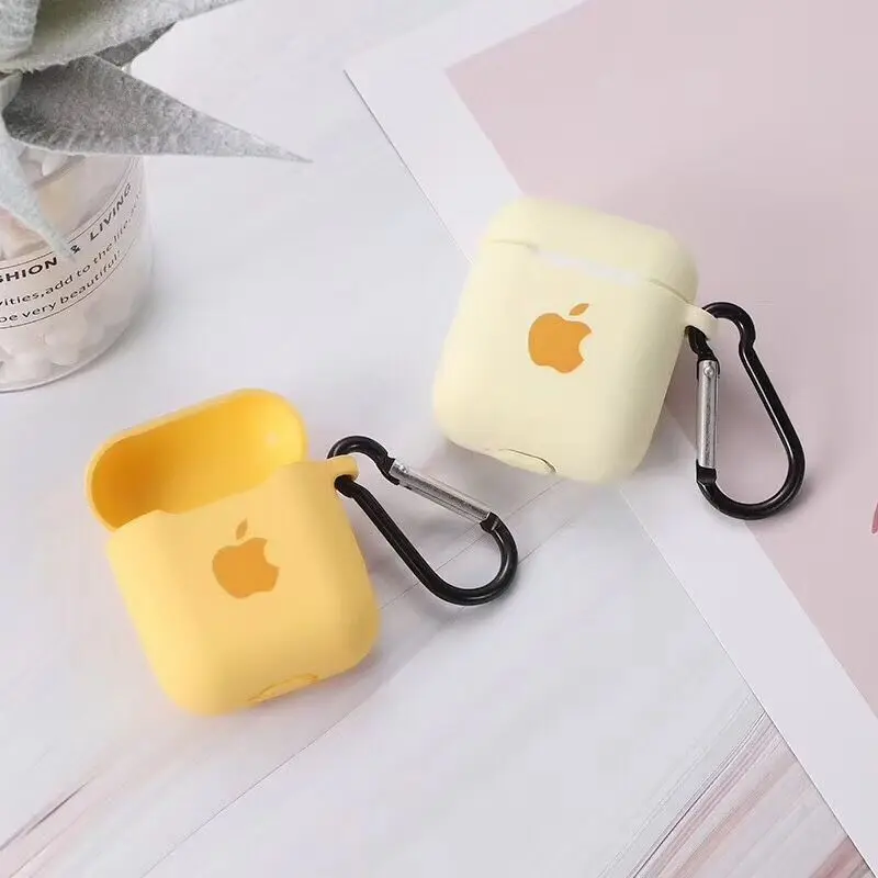 Силиконовый чехол для AirPods с защитой от потери защитный Apple 2 мягкий милый