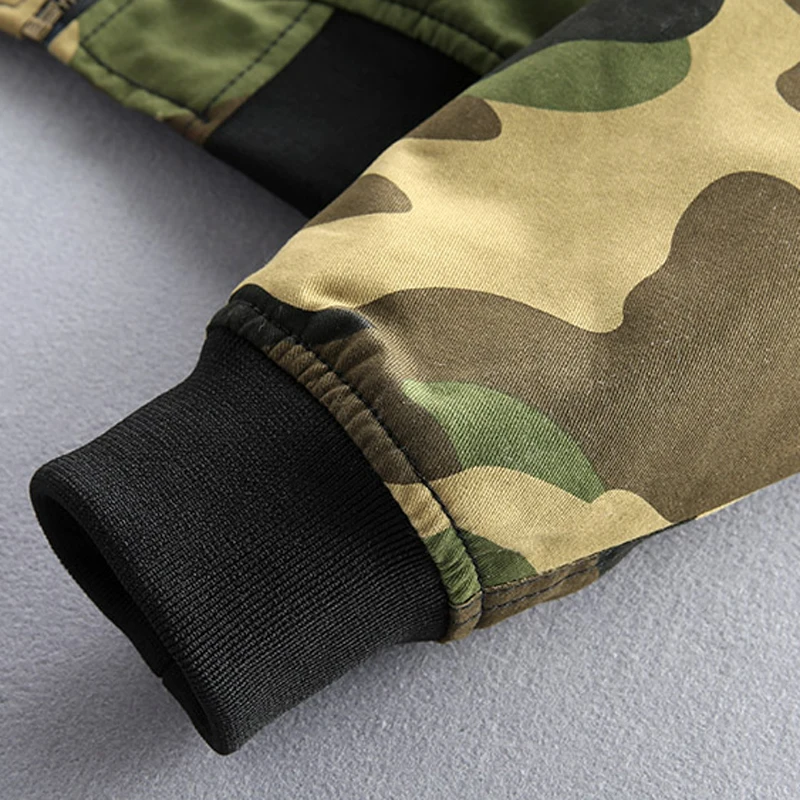 

Spring Casual Fashion Camouflage Air Man Jackets and Coats European and American Style Military Jacket Male Streetwear XXXL A543
