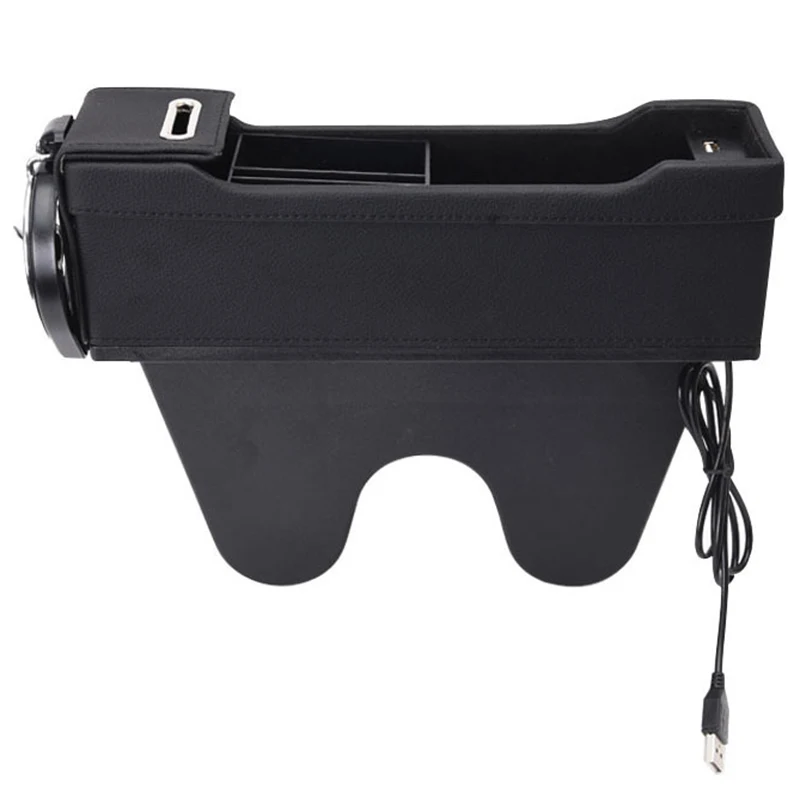 Продажа С USB автомобильное сиденье боковой карман органайзер между сиденьями автокресло пространство наполнитель для хранения монет коллектор дер...