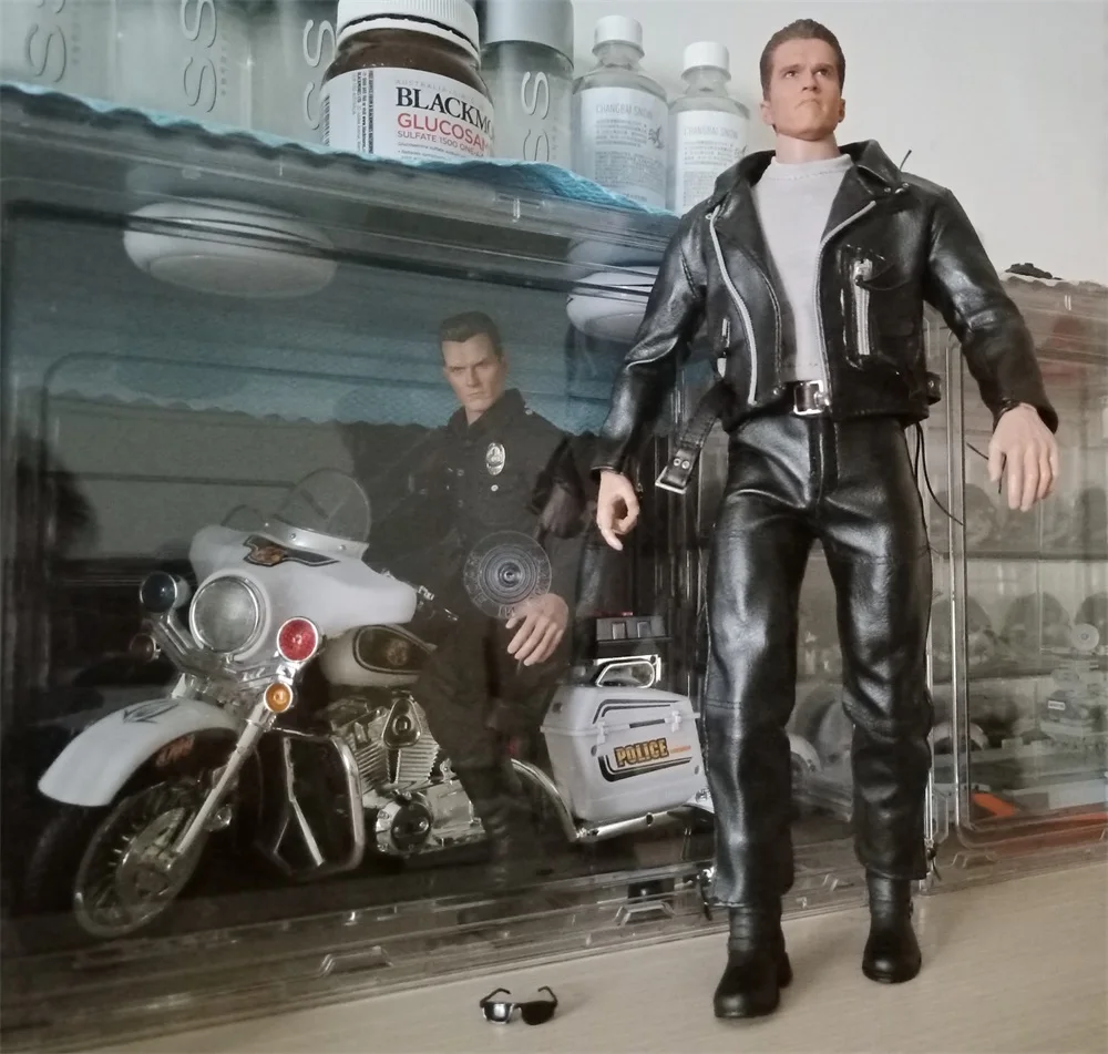 

ASTOYS 1/6th AS044 черный модный костюм в стиле панк из кожи для Terminator Schwarzenegger 12-дюймовые мужские фигурки