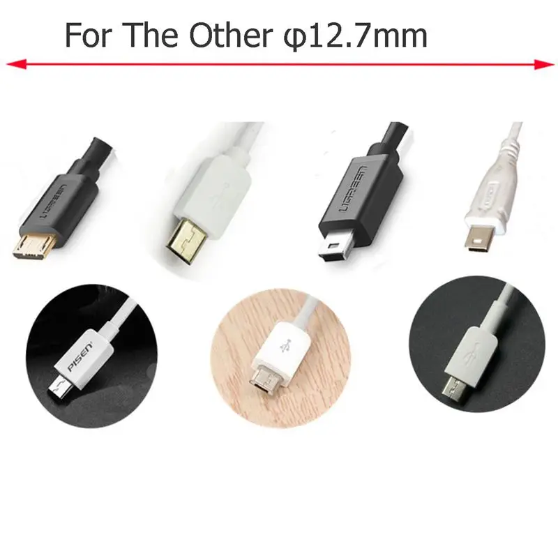 20 шт Белый 3/4: 1 термоусадочная трубка оберточная проволока для iPhone iPad Android Samsung