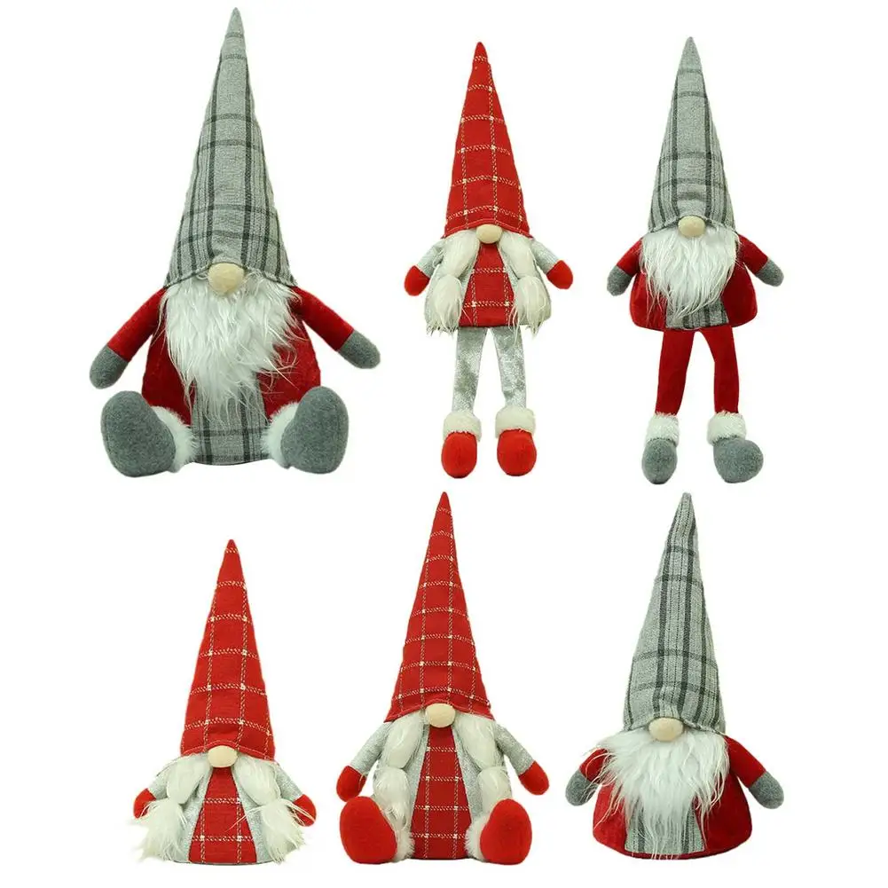 

Christmas Gnome Long-Legged Linen Doll Christmas Elf Decoration Ornaments Gnomes Plush Toys For Thanks Giving Day Gifts And C