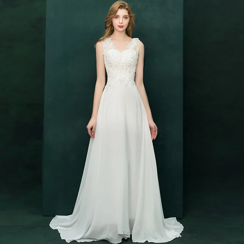 

Luxury White Trailing Evening Party Gown Qipao Exquisite Lace Rhinestone Robe De Soiree Soft Chiffon Lady Vestidos De Festa