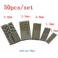 40pcs 50pcsset hss twist drill bits round shank twist drill bits for wood plastic aluminum alloy drilling 1 3mm 0 6 2mm