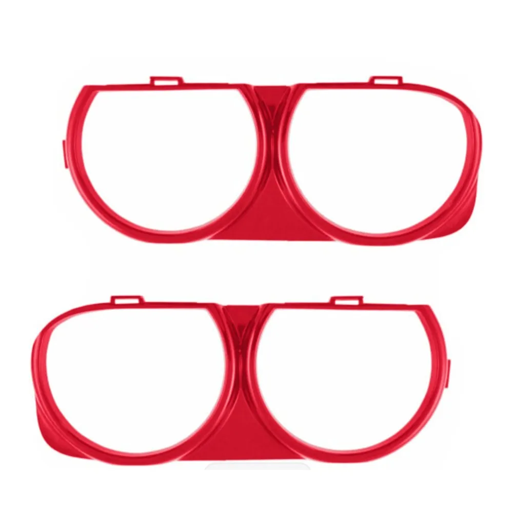 

2Pcs Front Light Headlight Trim Cover Bezels For Challenger Automotive Grade Double-sided Tapes ABS