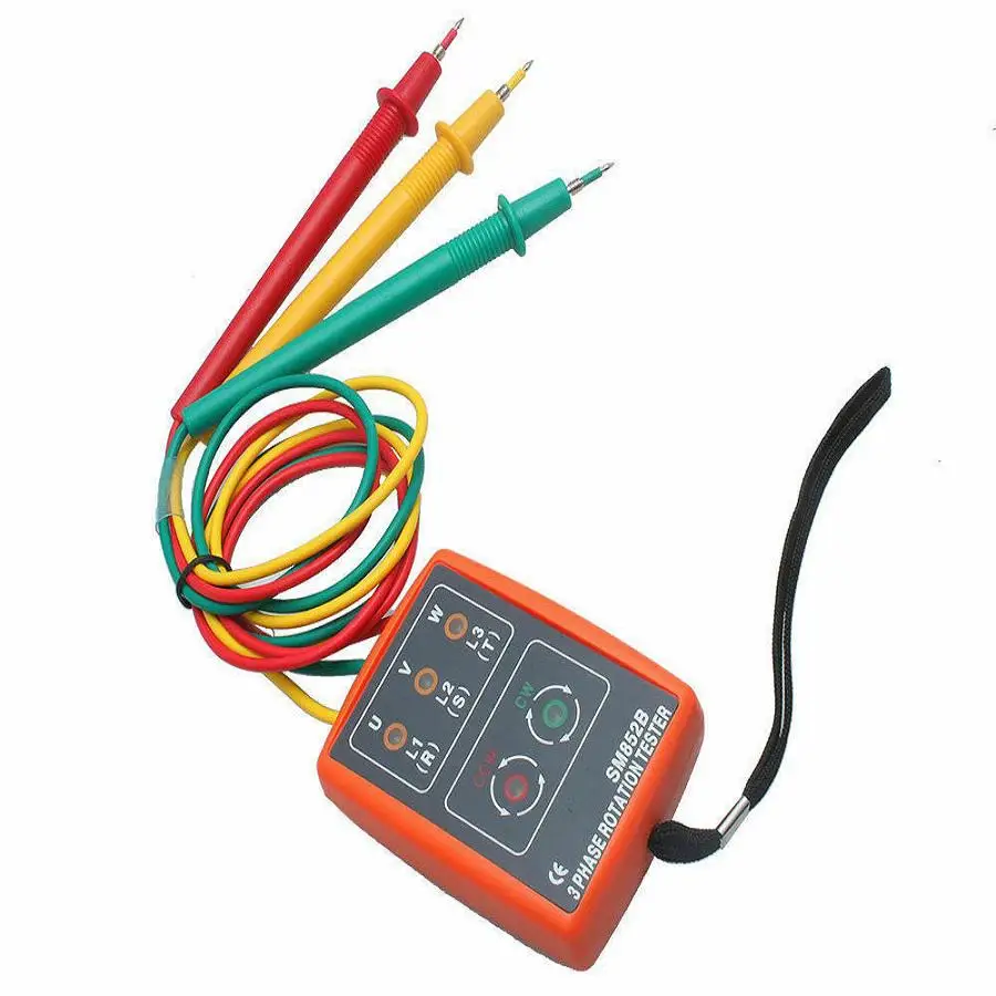 DishyKooker SM852B 3 Phase Sequence Rotation Tester LED Indicator Detector Checker Meter(Without Battery) | Инструменты