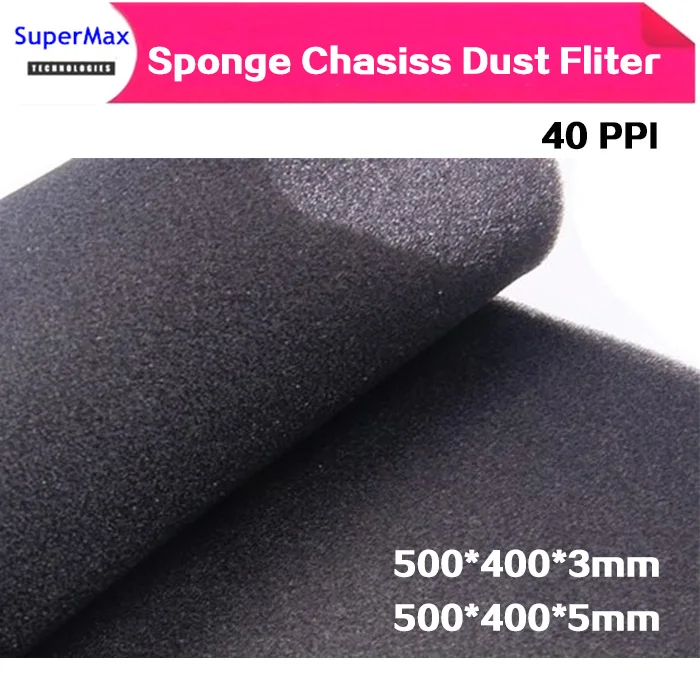 DIY 500*400*3mm/5mm Computer Mesh sponge PC Case Fan Cooler Black Dust Filter Case Dustproof Cover Chassis dust cover 40PPI