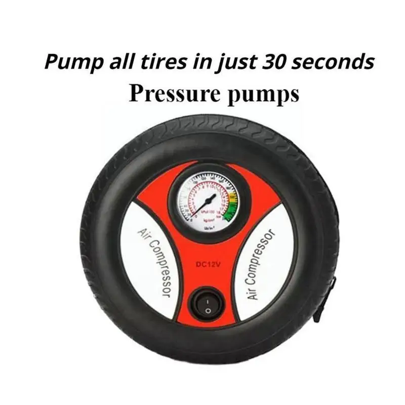 Автомобильный воздушный компрессор портативный с низким уровнем шума 12 В 260PSI для
