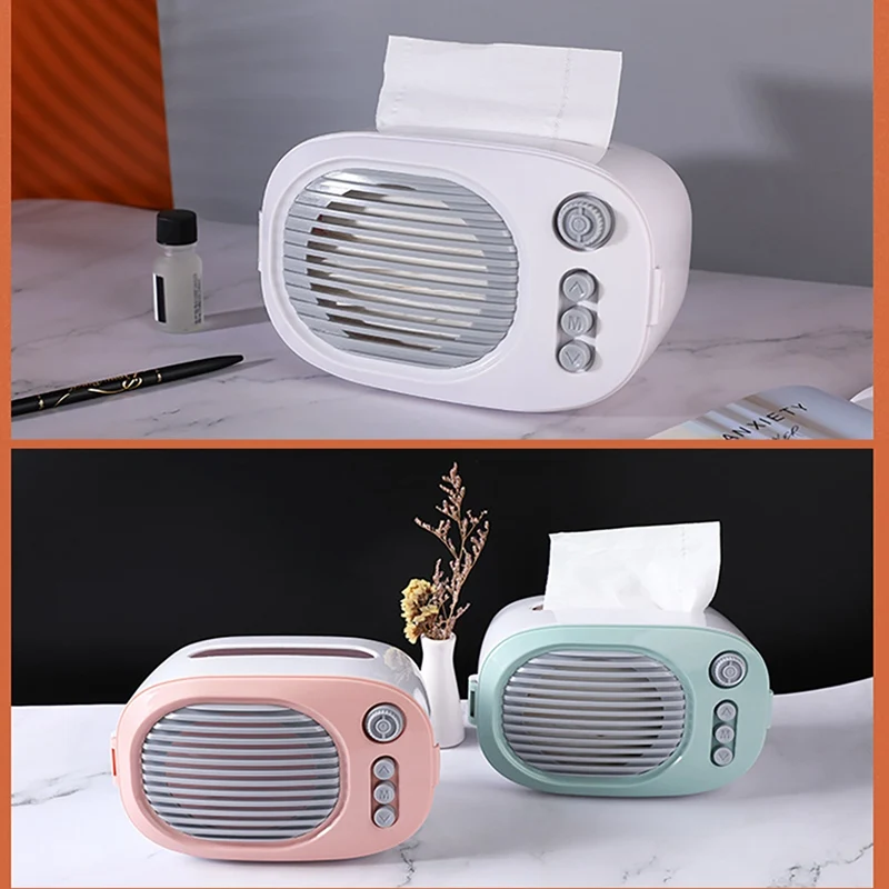 

JW-Household Radio-shaped Tissue Box Storage Box Living Room Coffee Table Pumping Box Bamboo Charcoal Tissue Box Pumping Box