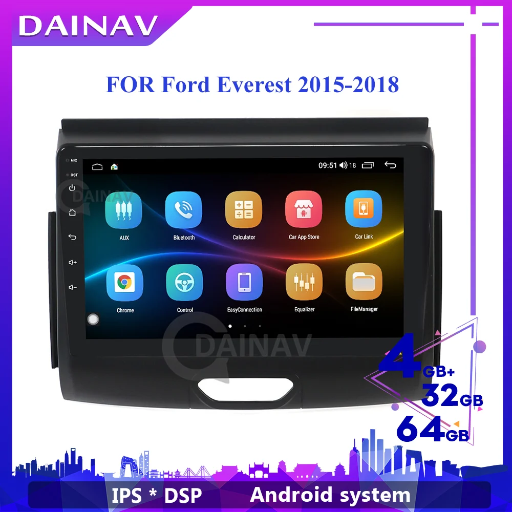 

Автомагнитола 2din на Android 10,0 для Ford Everest 2015, 2016, 2017, 2018, 2019, автомобильный DVD-плеер с GPS-навигацией, радио, головное устройство