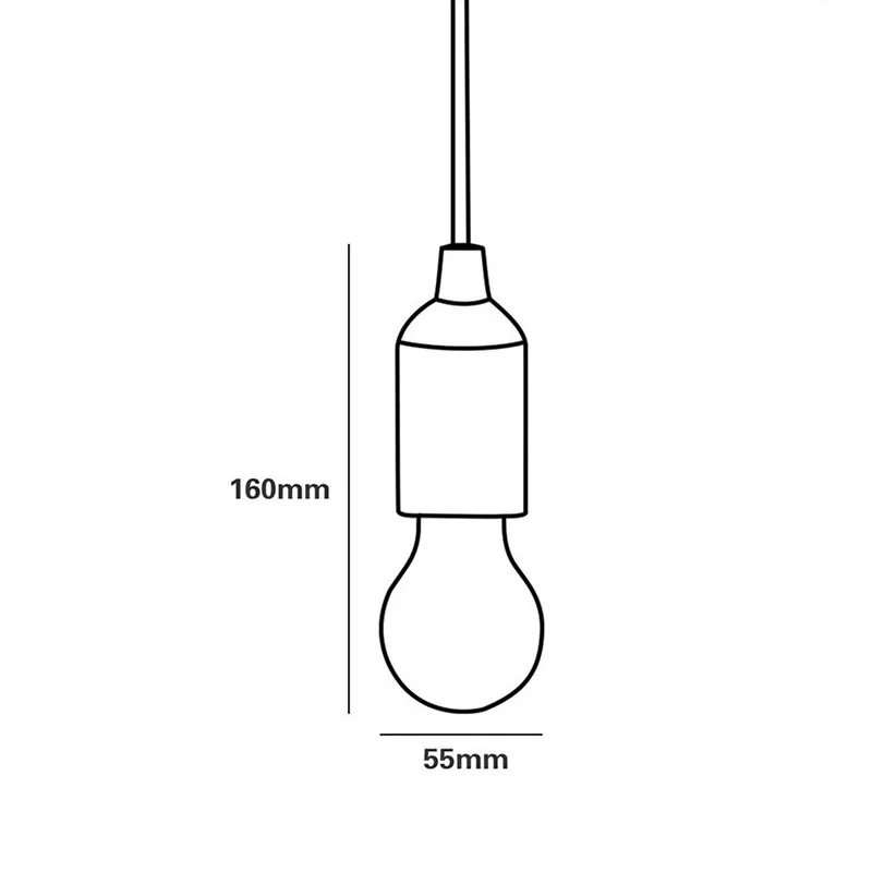 

6 PCS Colorful Light Bulb Chandelier Portable LED Pull Cord Light Bulb Outdoor Garden Camping Hanging LED Light Lamp