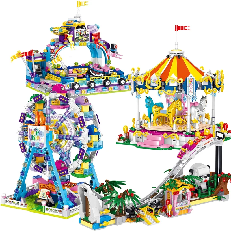 Кирпичи для тематического парка серия Sky Wheel MegaDrop Corsair Merry Go Круглый бампер