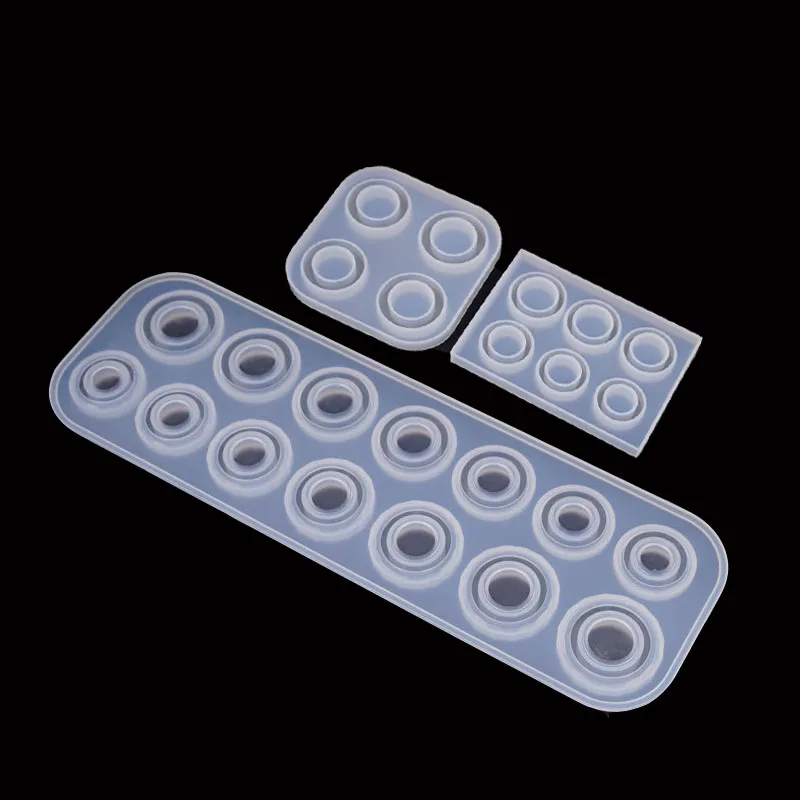 Набор силиконовых колец с плоскими и бриллиантами 1 шт. УФ-ювелирные изделия