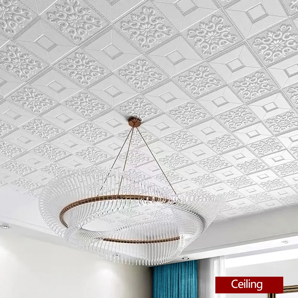 6 шт. самоклеящиеся 3D-панели для украшения стен | Дом и сад