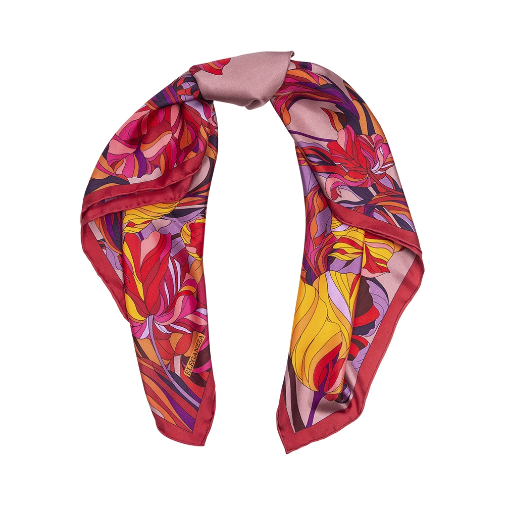 Платок Eleganzza жен. шелк 90х90 E04-7174 | Аксессуары для одежды