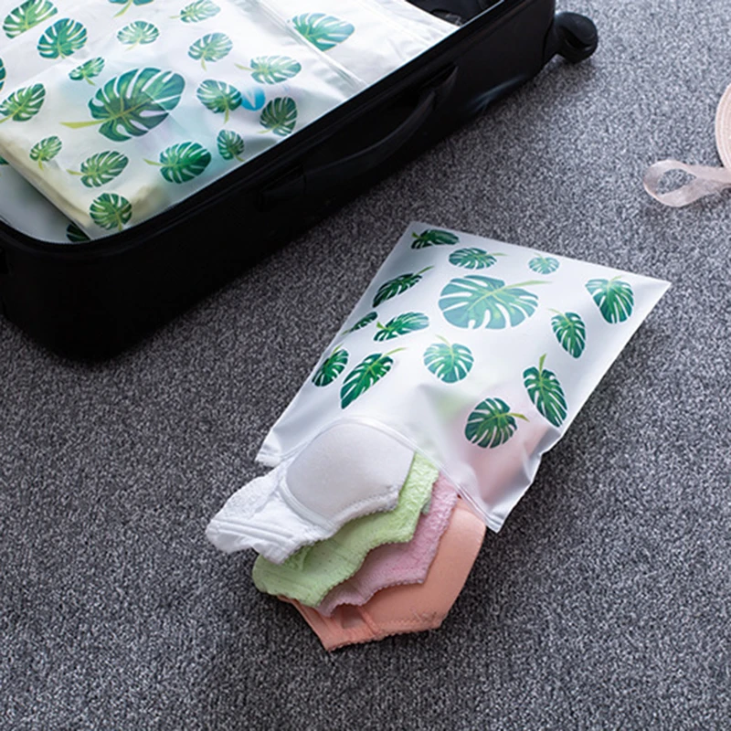 Дорожные сумки для хранения с принтом листьев органайзер женского нижнего белья