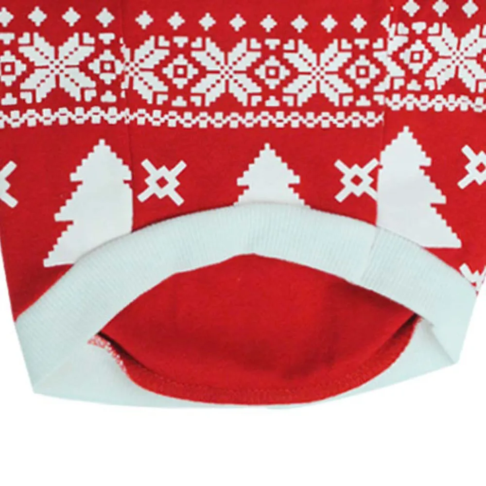 Рождественская собака щенок елка рубашка из интерлока одежда теплая спортивная