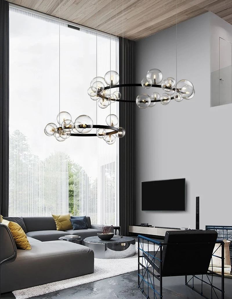 Подвесной светильник s черный светодиодный современная кухня остров длинный