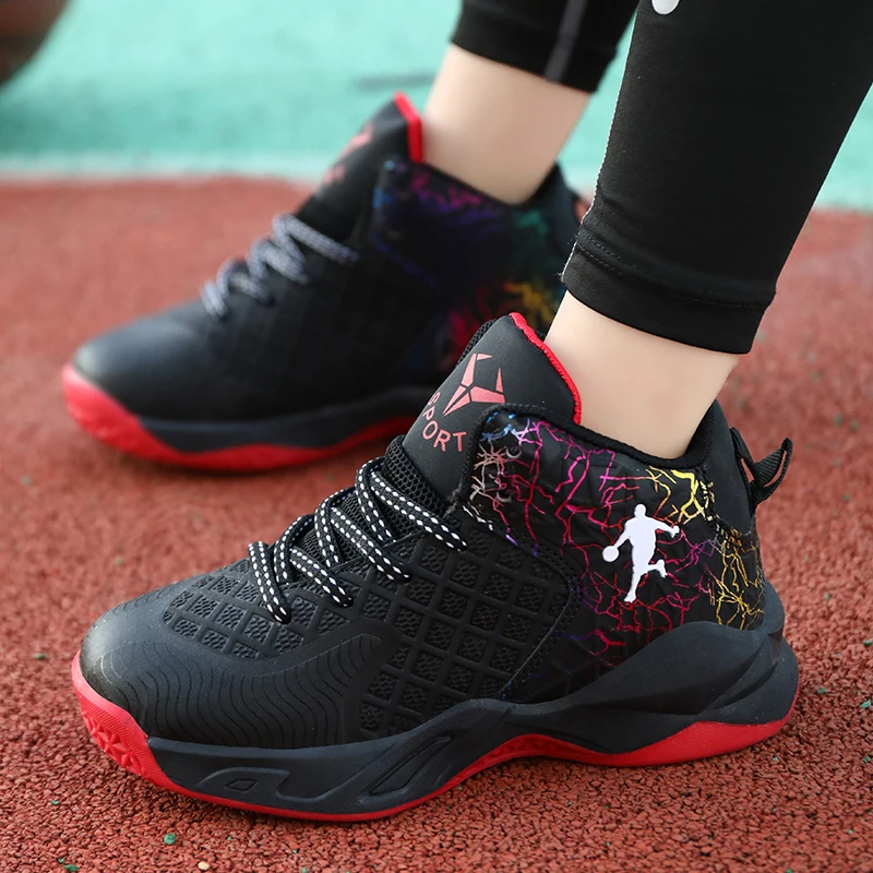

Boys Children Basketball Shoes High Quality Thick Sole Non-Slip Kids Sneakers Boys Girls Sport Shoes Outdoor Boy Trainer Basket