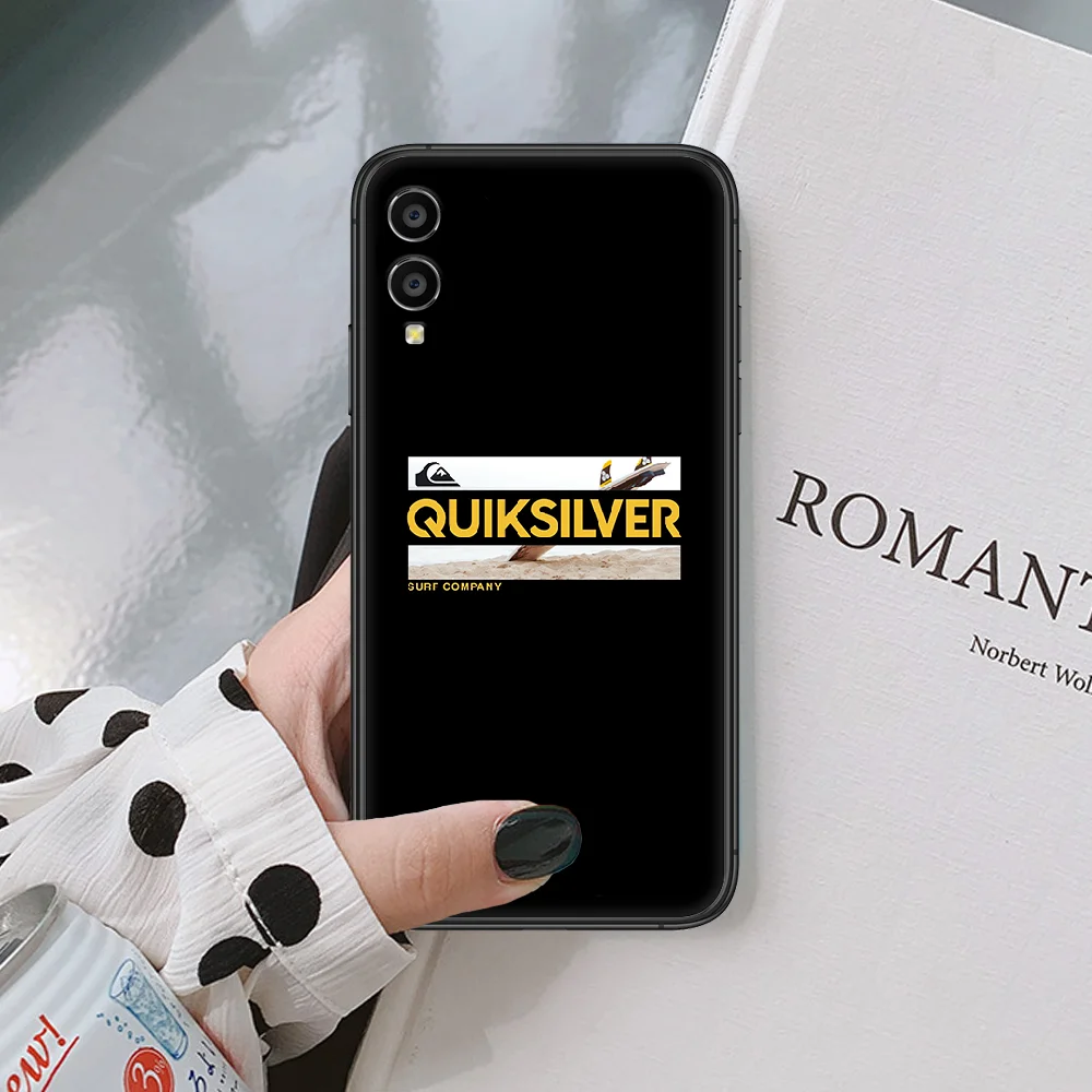 

Surfing surfboard quiksilvers Phone case For Huawei Honor 6 7 8 9 10 A C X i 20 Lite Pro Play black black cell cover trend Etui