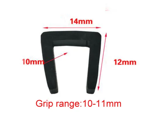 1 Meter U Shaped Rubber Sealing Strip Edge Trim Automobile Door Edge Guard For Glass Metal Wood Panel Board Sheet Cabinet - Цвет: 14x12mm