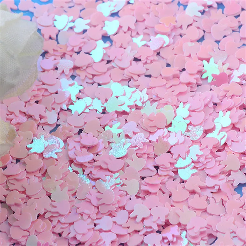 10 г рассыпчатые пайетки с кроличьей головой для поделок 4 мм блестящее конфетти