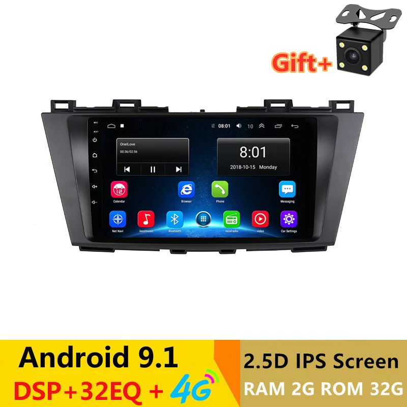 9 &quotAndroid 1 автомобильный DVD видео плеер GPS для Mazda 5 2009 2010 2011 2012 2013 Автомагнитола