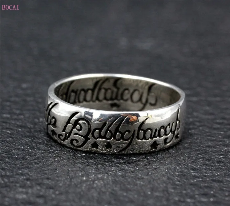 Кольцо King Ring S925 чистое серебро ручная реставрация пленка с надписью the lord ofe кольца модные указательный палец для мужчин и женщин